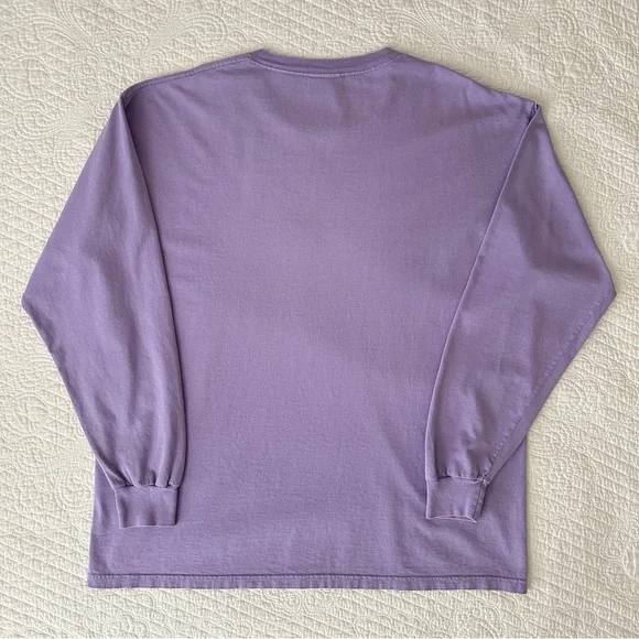 The Mountain Leather Tag Purple Cat Kitten Print Long Sleeve Shirt Y2K Vintage - Picture 3 of 8